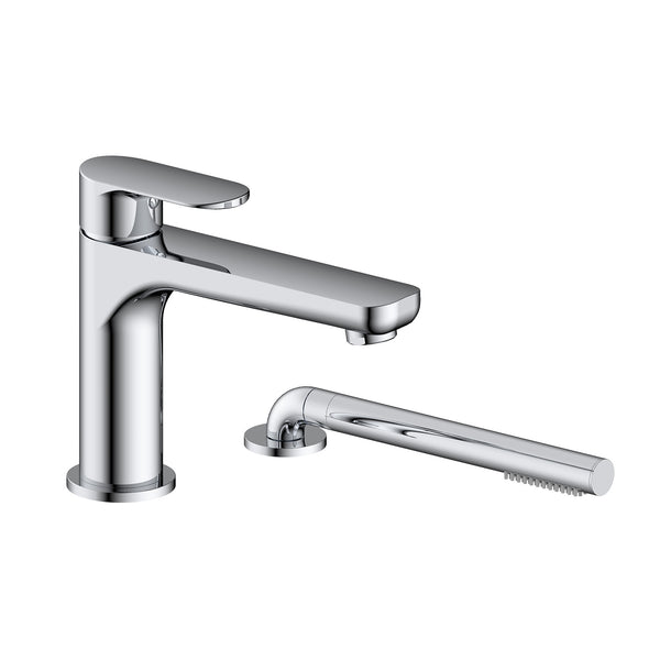 CHROME BATH FAUCET WITH HAND SHOWER