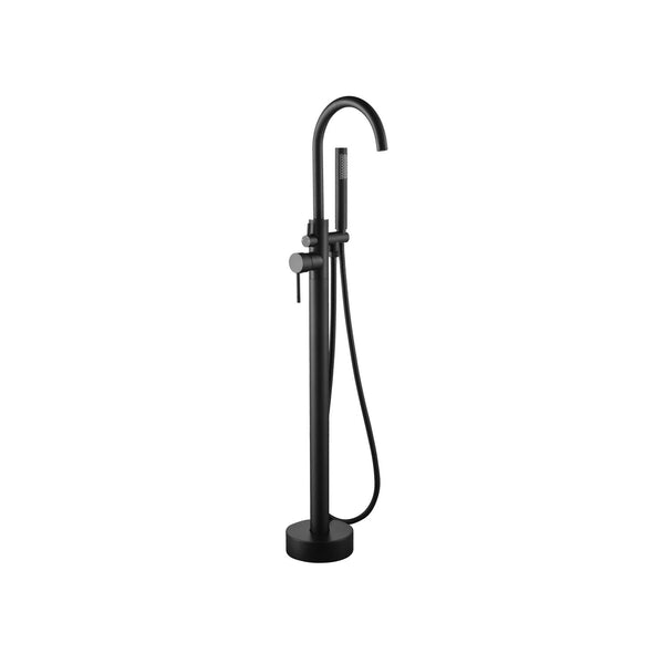 Matte Black Round Freestanding Faucet