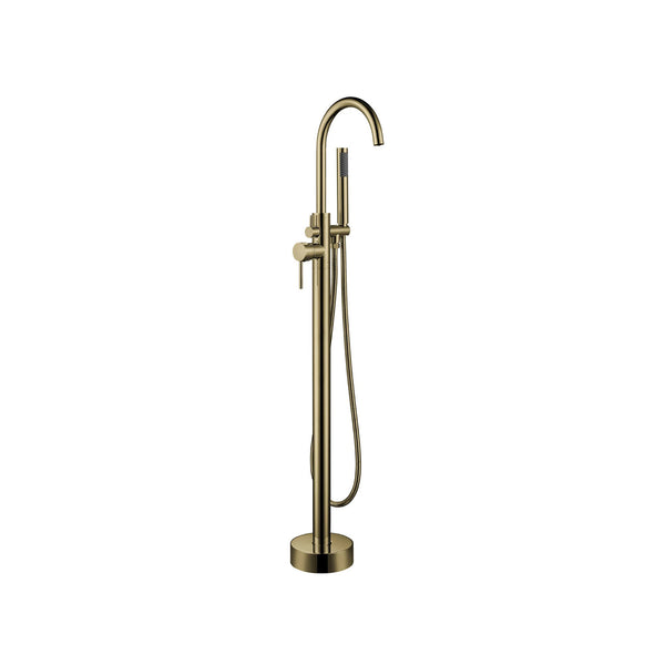 Brushed brass (Gold) Round Freestanding Faucet