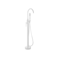 Matte White Round Freestanding Faucet