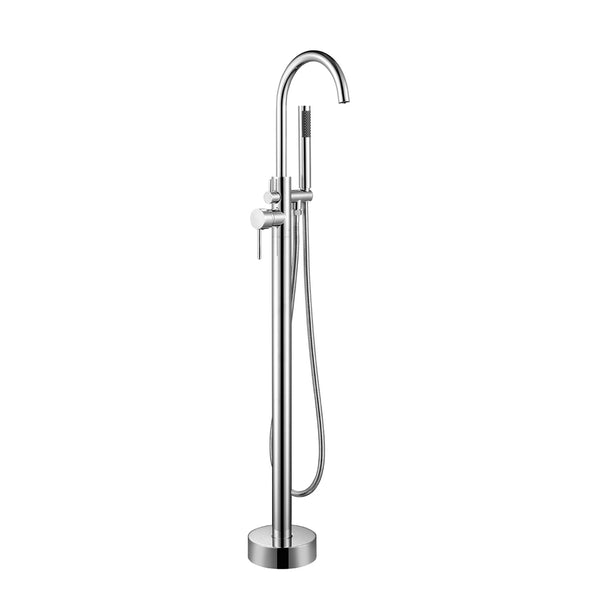 Chrome Round Freestanding Faucet