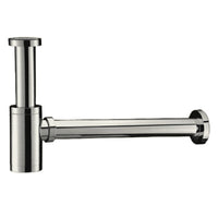 Siphon décoratif pour lavabo fini nickel brossé