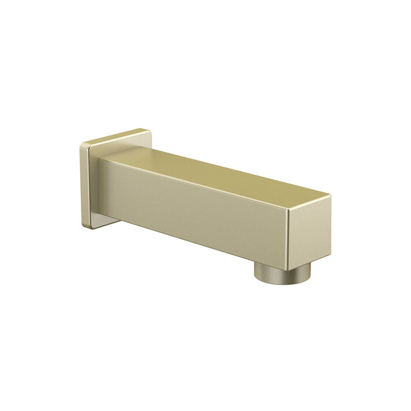 SQUARE BRUSHED GOLD BATHTUB SPOUT