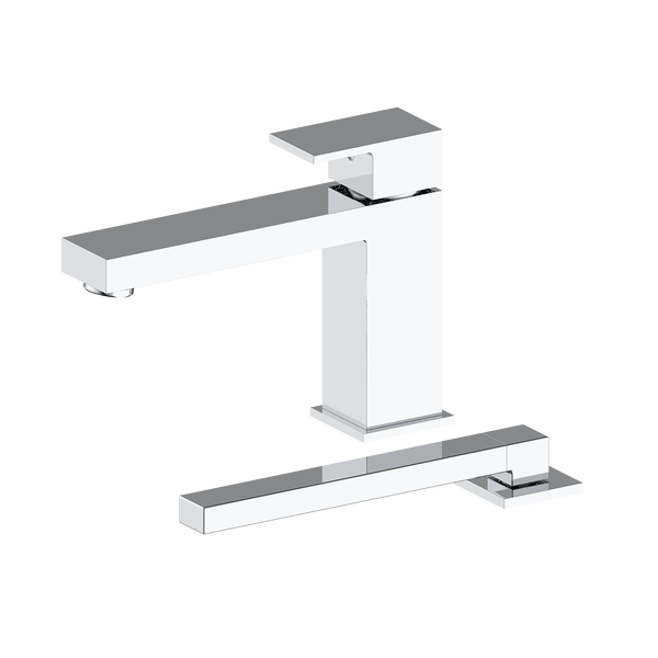 Robinet de bain et douchette fini chrome