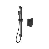 Shower Set with Hand Shower on Rail and Integrated Elbow Connector