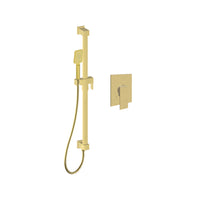 Shower Set with Hand Shower on Rail and Integrated Elbow Connector