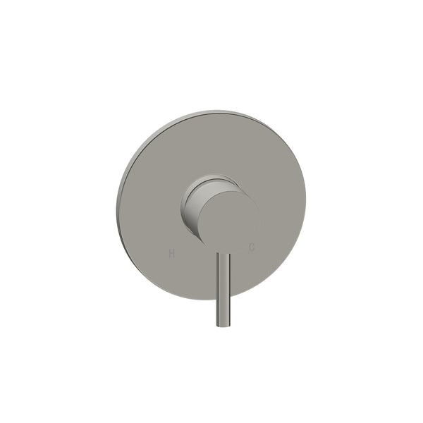 Round brushed nickel finishing kit