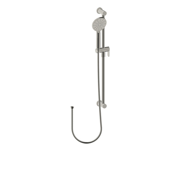 Viviane-bn Shower Rail, Hose and Handheld Shower in Brushed Nickel
