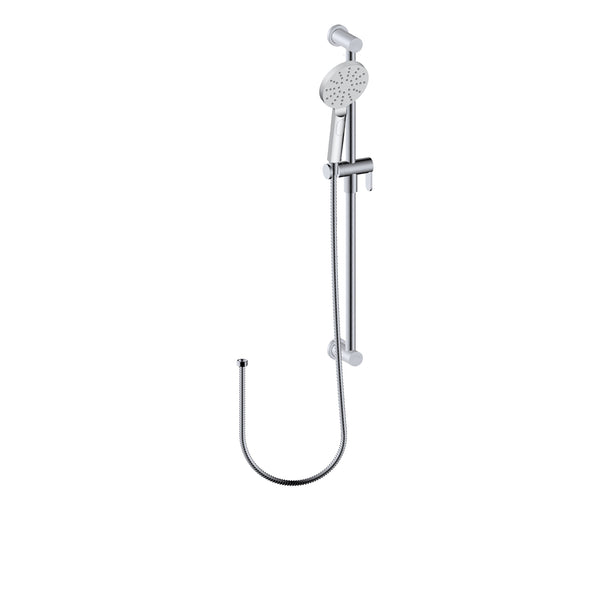 VIVIANE Chrome shower rail, hose and handshower