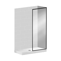 Alberto3679-BK Panneau Fixe 36''x 79'' Noir Mat