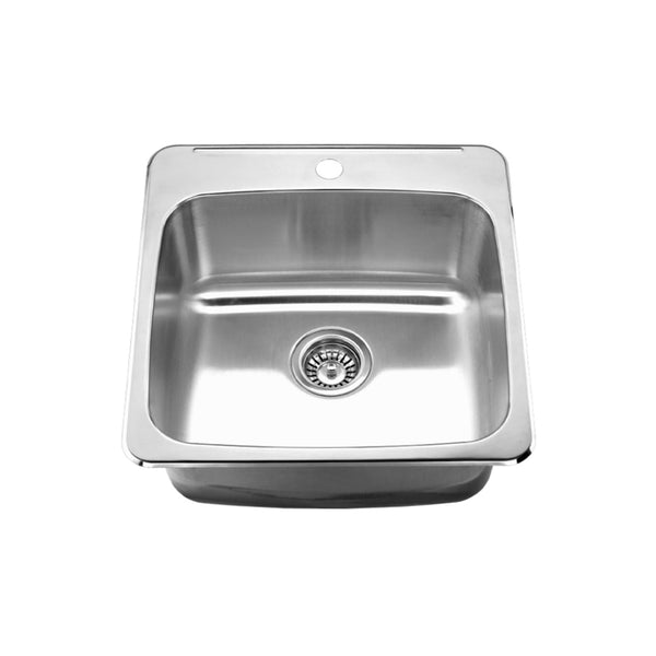 1 bowl, 20''X20.5'', top mount kitchen sink