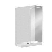 Alberto3679-C Panneau Fixe 36''x 79'' Chrome
