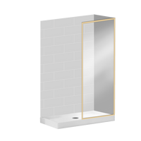 Alberto3679-GD Panneau Fixe 36''x 79'' Or Brossé
